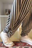 The Sunday Morning Stripe Twist Pant Greys Melange